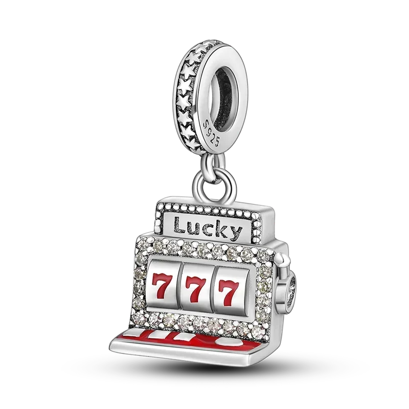 Silver CZ Letter Bracelet Charm