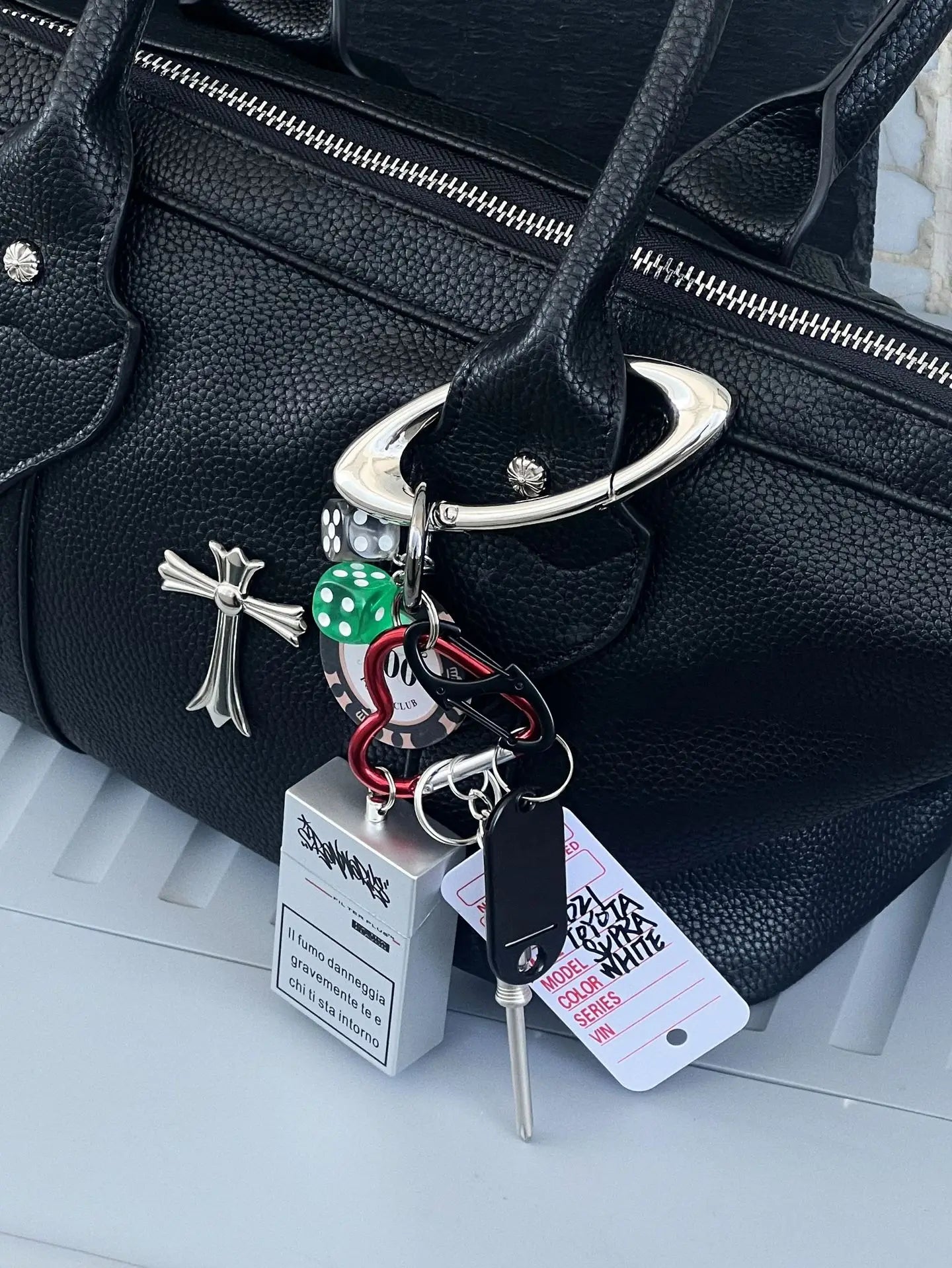 Silver Punk Carabiner