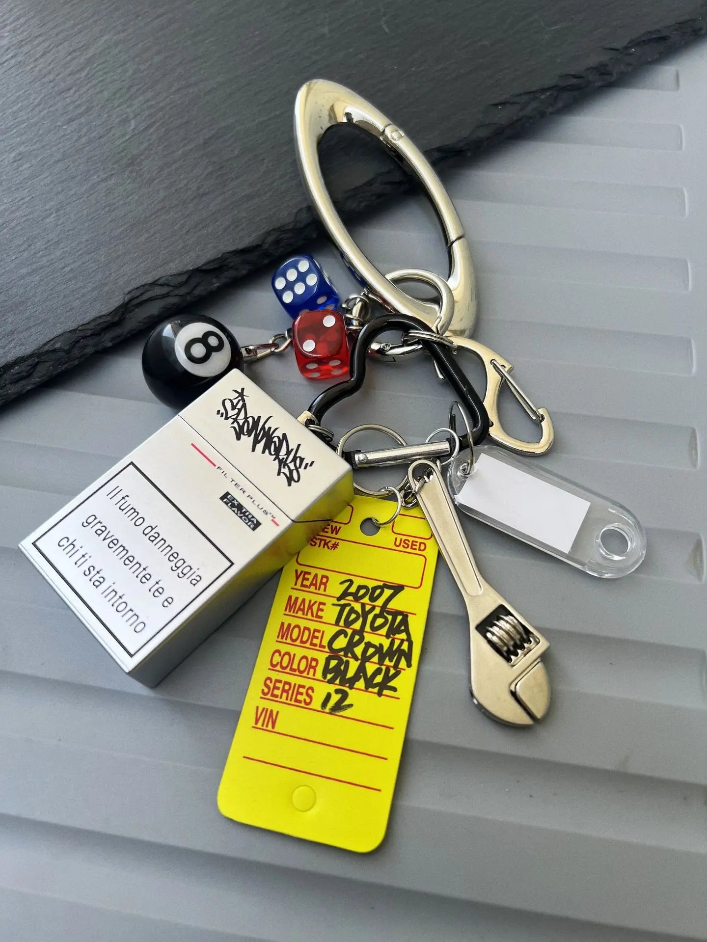 Silver Punk Carabiner