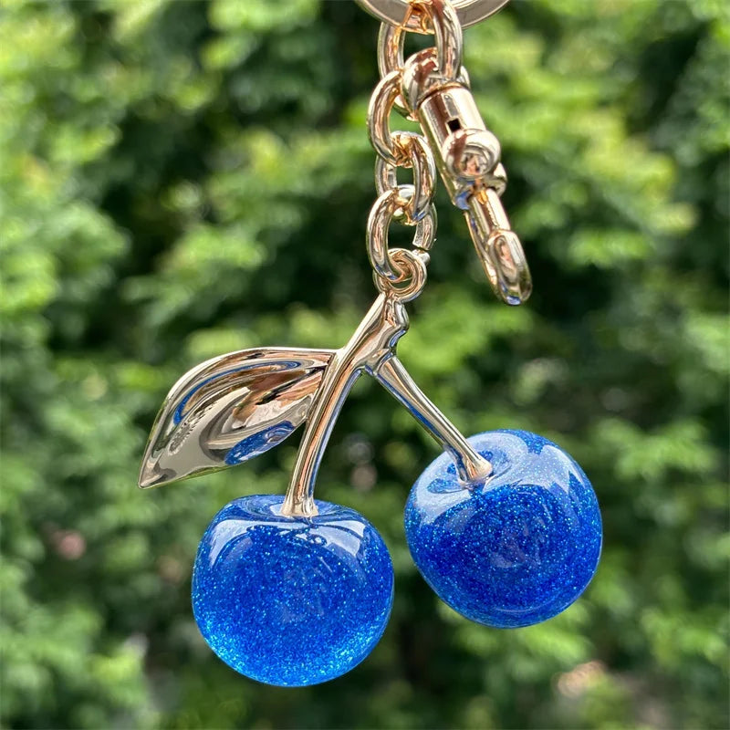 Ruby Glow Crystal Cherry Bag Charm.