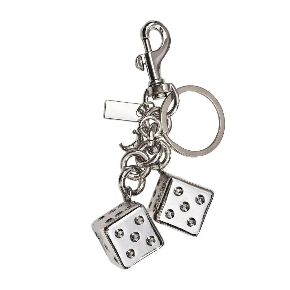 Golden Fortune Dice Keychain