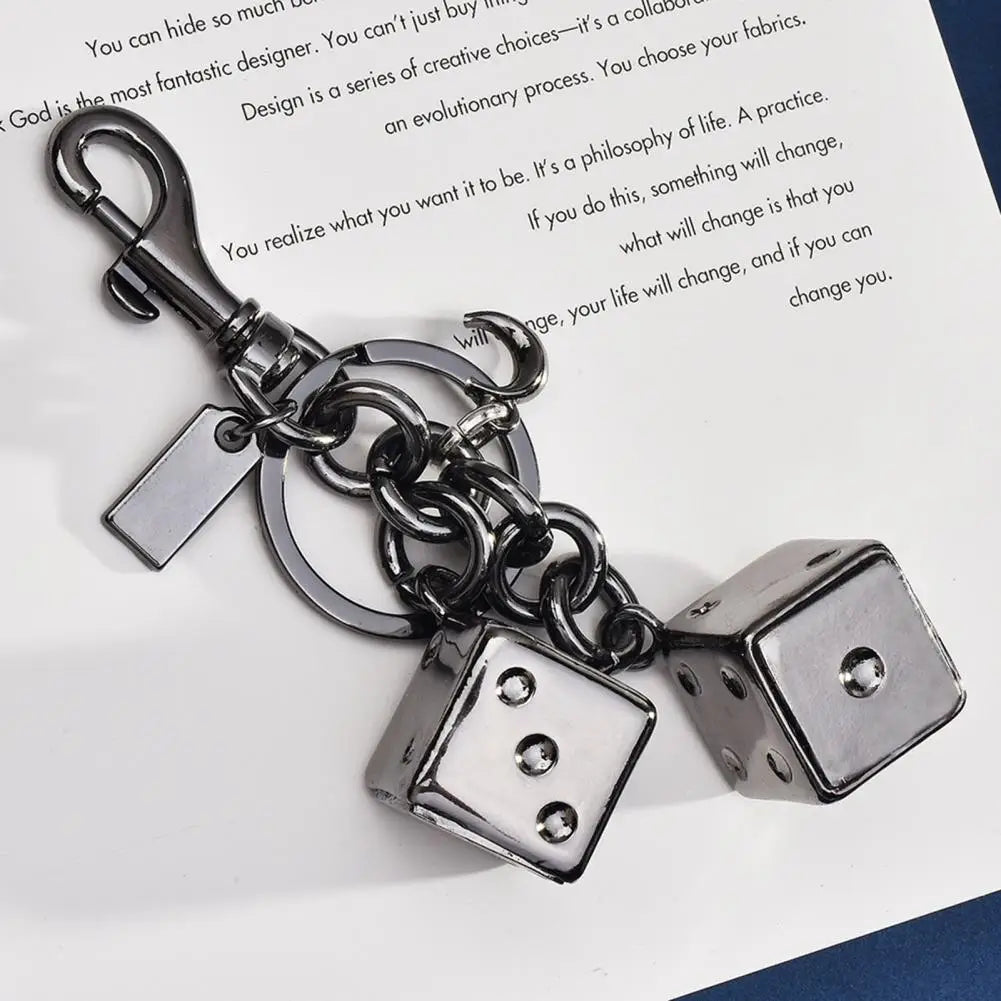 Golden Fortune Dice Keychain