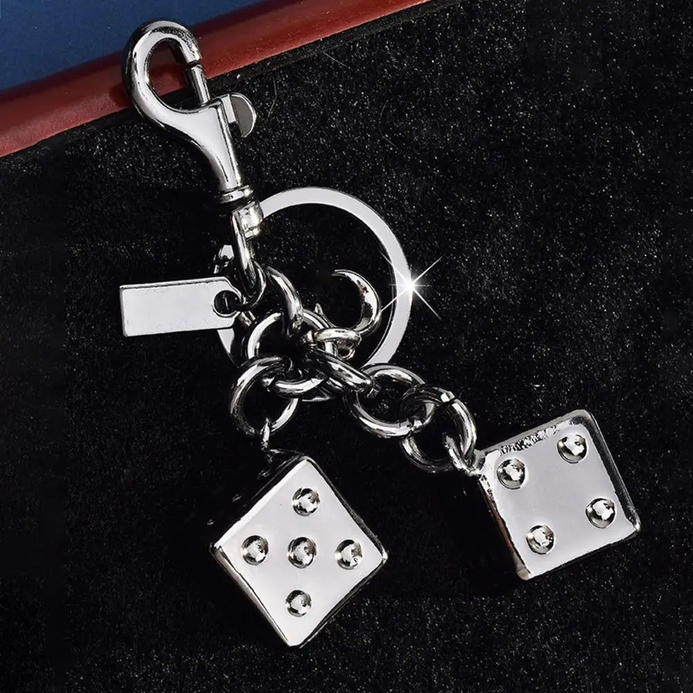 Golden Fortune Dice Keychain