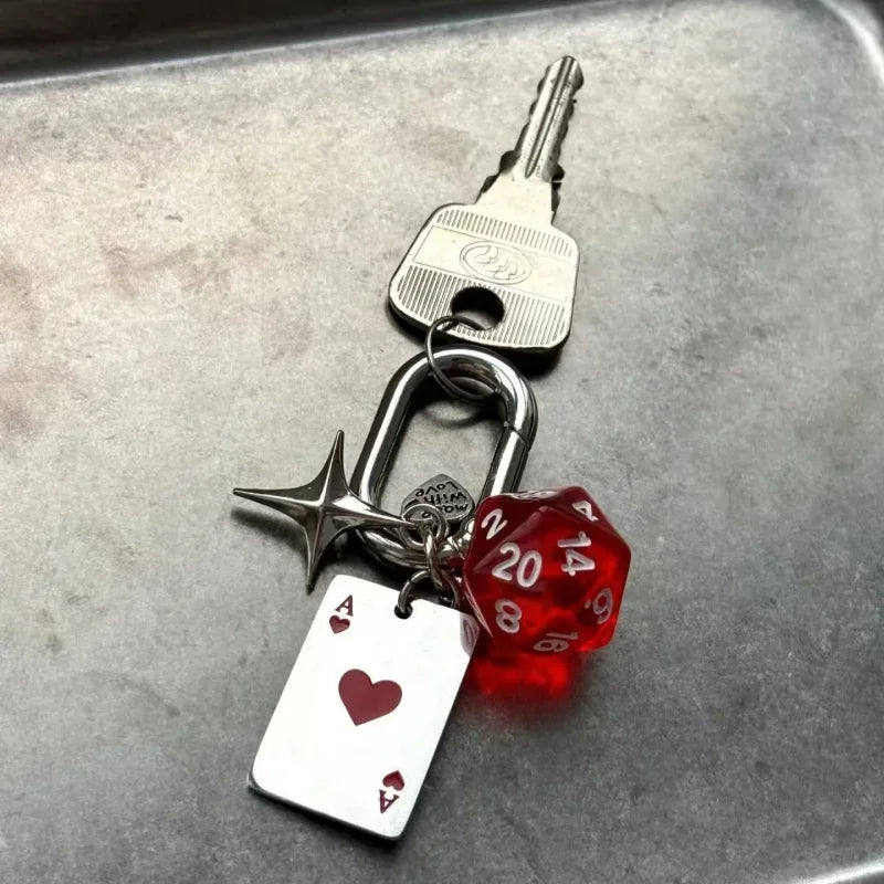 Vintage Dice Ball Keychain