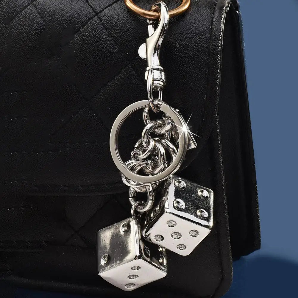 Golden Fortune Dice Keychain