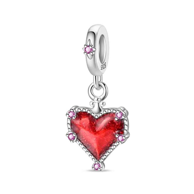 Silver CZ Letter Bracelet Charm