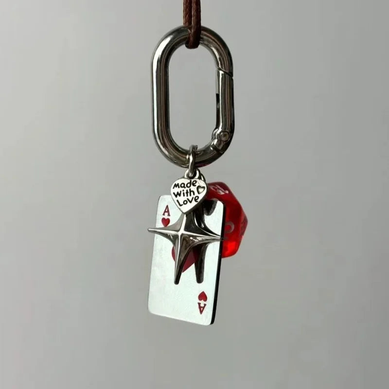 Vintage Dice Ball Keychain