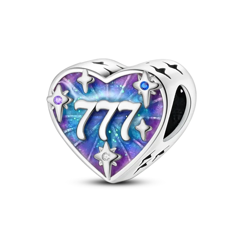 Silver CZ Letter Bracelet Charm